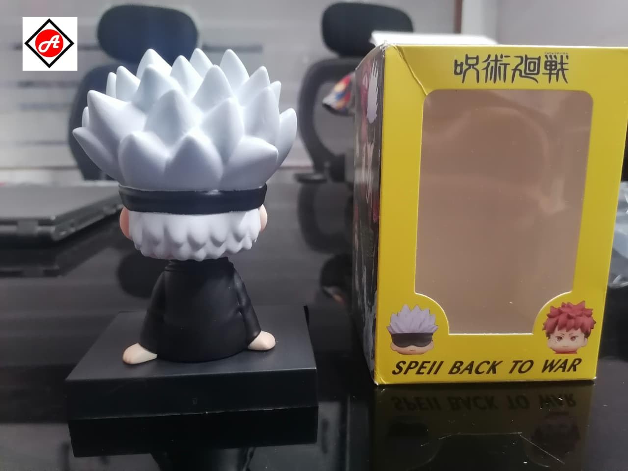 Gojo Satoru Bobble Head Figure – Jujutsu Kaisen Anime Collectible for Desk, Car & Gift - Image 5