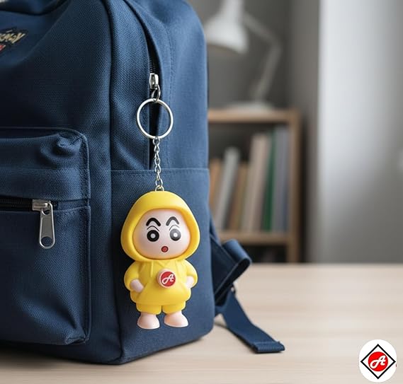 Shinchan 3-Expression Face Keychain – Cute Anime Keyring - Image 4