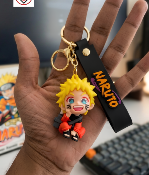 Naruto Anime-Inspired Ninja Character Keychain Cute PVC Character Keyring with Strap Lightweight Collectible Accessory